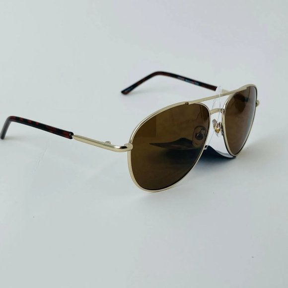 SG00639 Classic Sunglasses for Men Aviator 100% UVA/UVB Protect Brown Madonna FD - Picture 1 of 6
